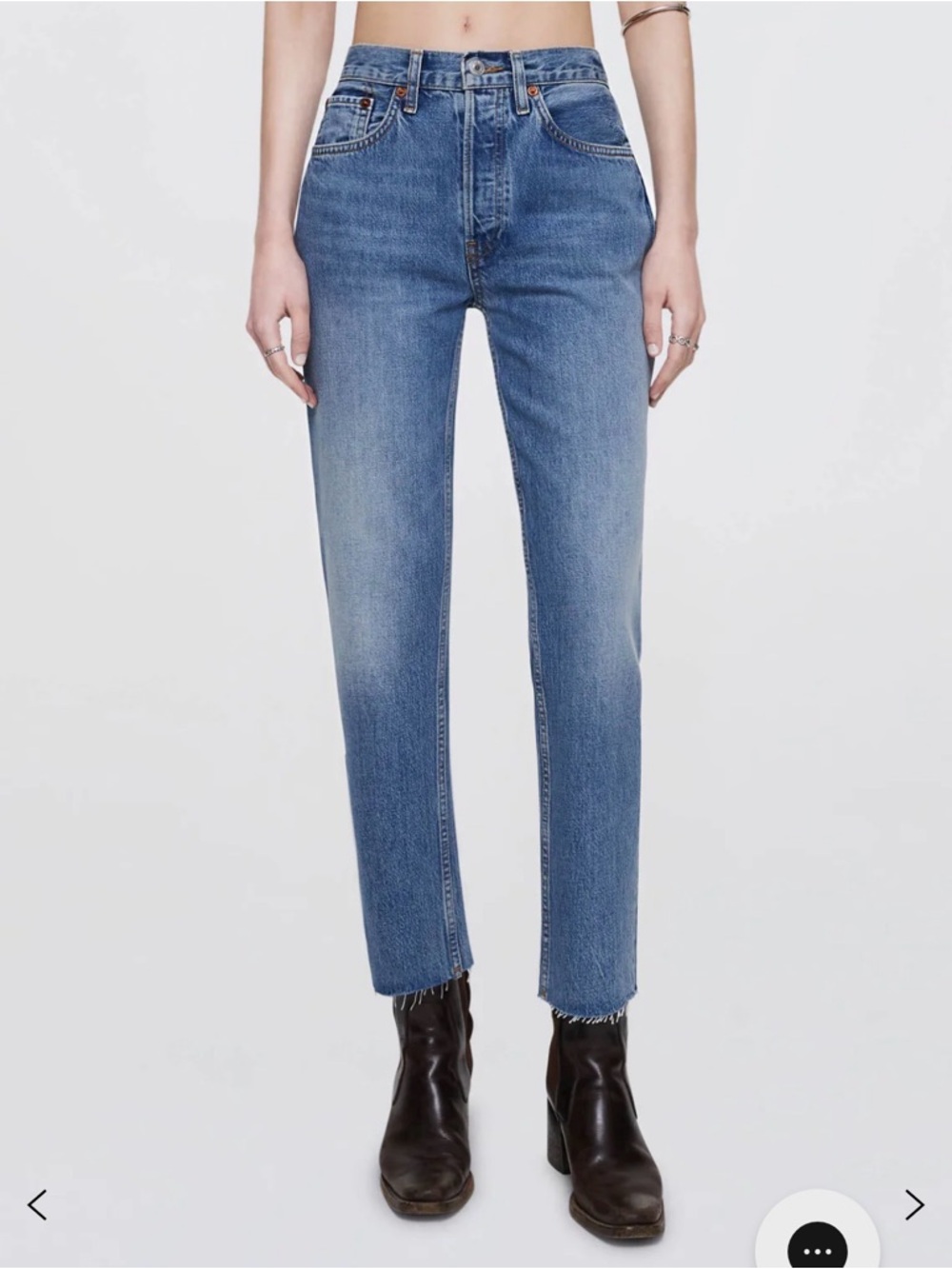 Re/Done Straight-Leg Women's Jeans 100% Cotton